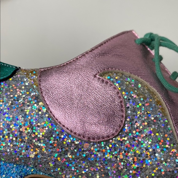 John Fluevog Pink and Blue Glitter Heels - Picture 8 of 16